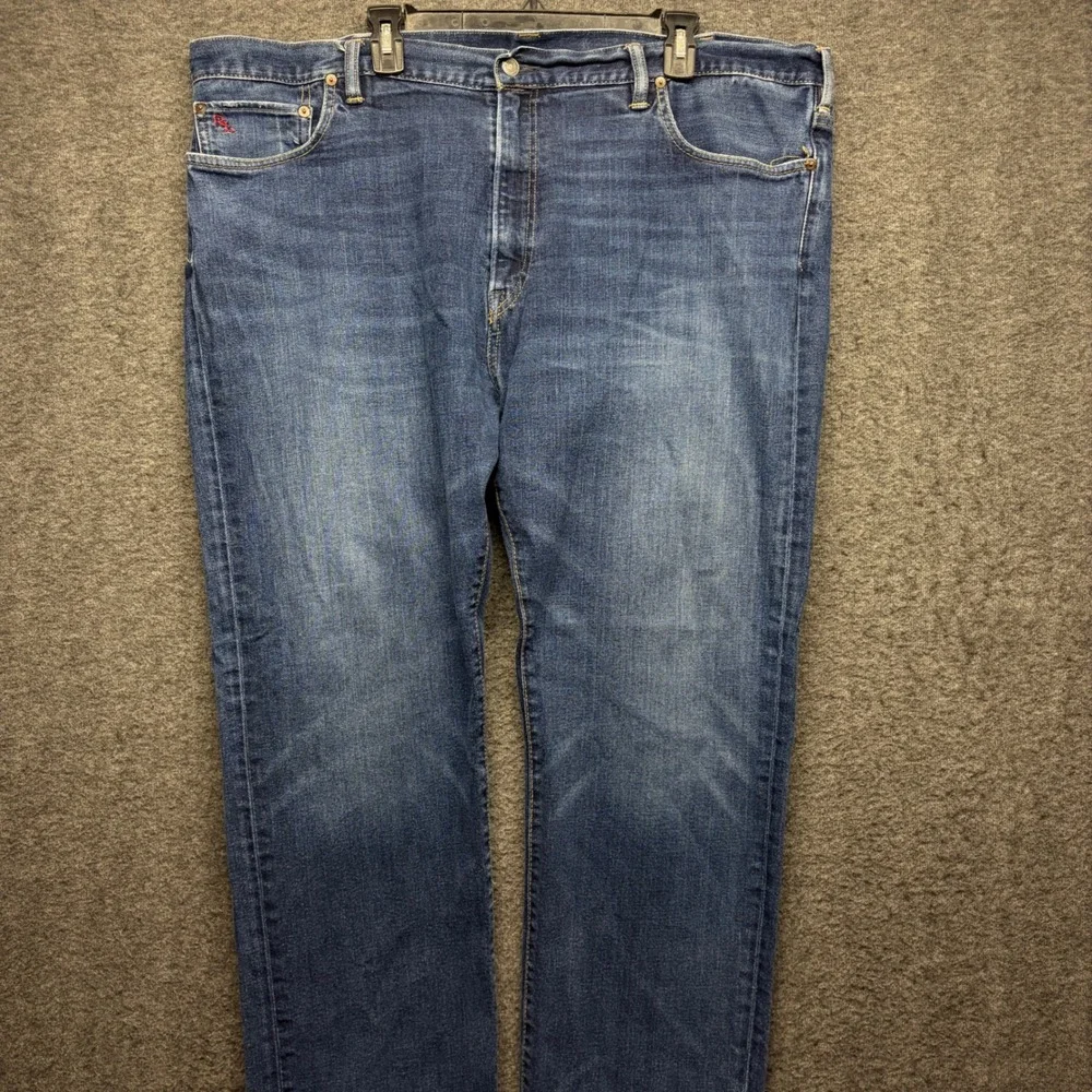 Polo Ralph Lauren Authentic Dungarees Mens Blue Straight Leg Jeans 44x30 Medium‎